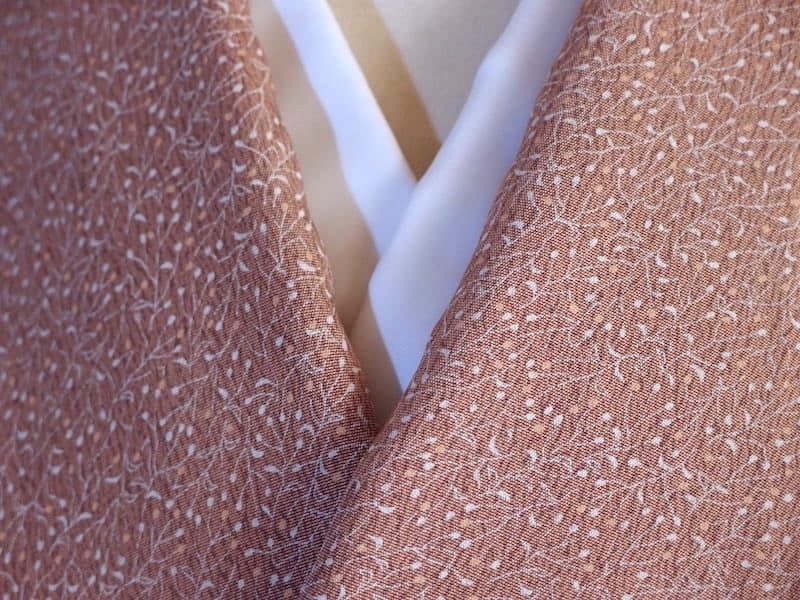 専用　未使用　江戸小紋（蔓花文）裄64,5　正絹美品