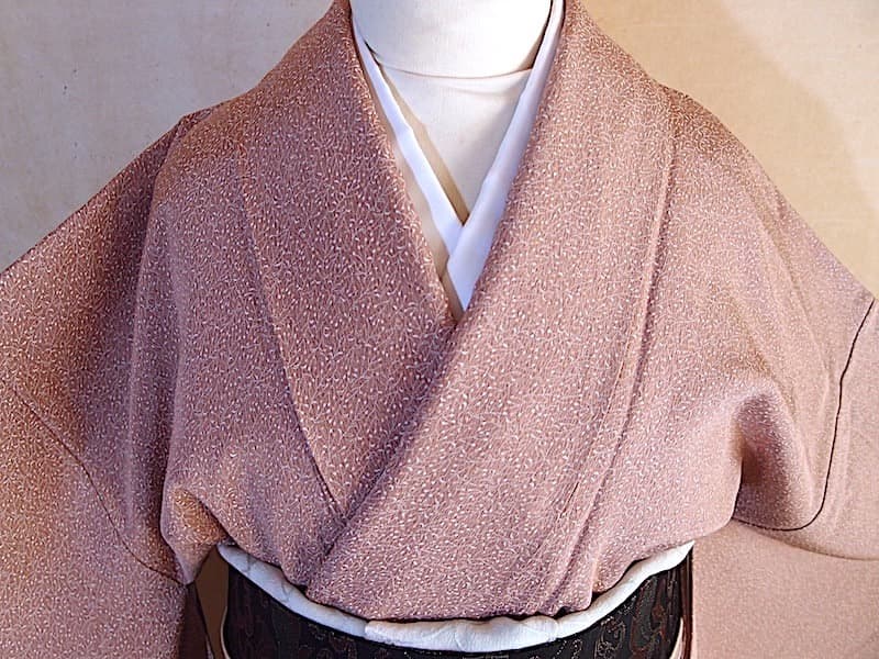 専用　未使用　江戸小紋（蔓花文）裄64,5　正絹美品