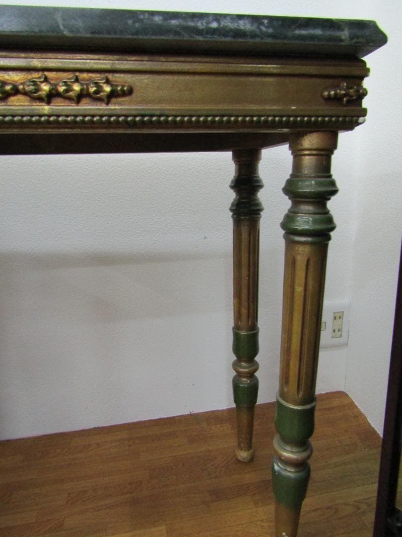 T*S様 クラシックスタイル テーブル グリーン大理石 アンティーク