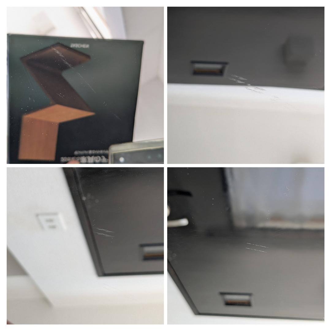 ヴィンテージ ウッドフレーム ミラー 木製 置き鏡 立て掛け鏡 無垢 チーク材