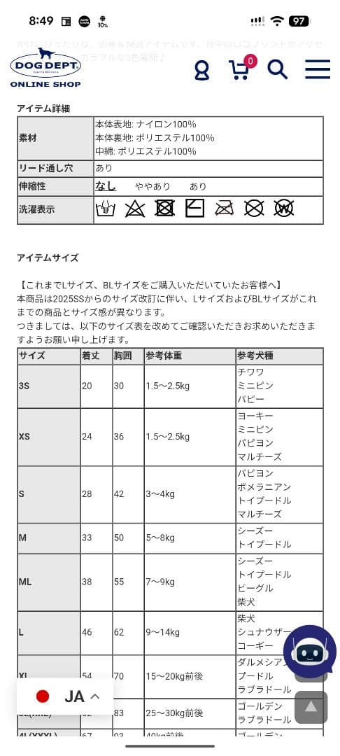DOG DEPT 犬用アウター 新作
