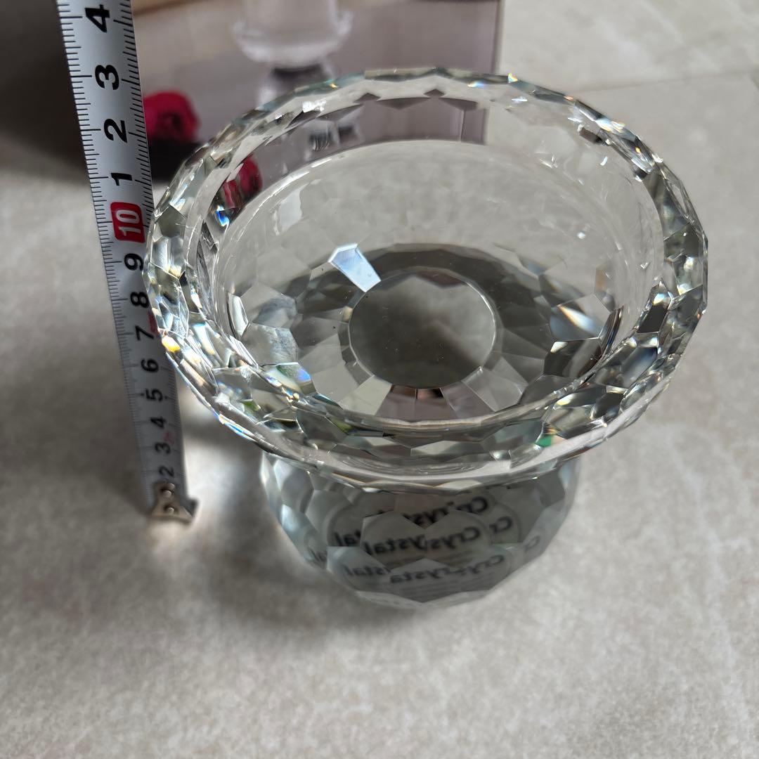 クリスタルガラス キャンドルホルダー