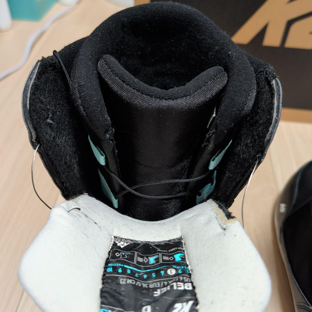 【美品/23cm】K2 BELIEF レディース スノーボードブーツ BOA 黒