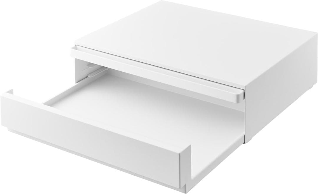 tower キッチン家電下引き出し&スライドテーブル 幅45cm山崎実業 白