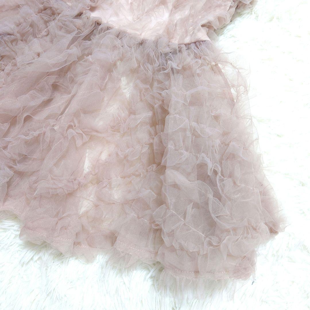 ✩美品✩ SNIDEL スナイデル チュール刺繍ベアペプラムTOPS ピンク