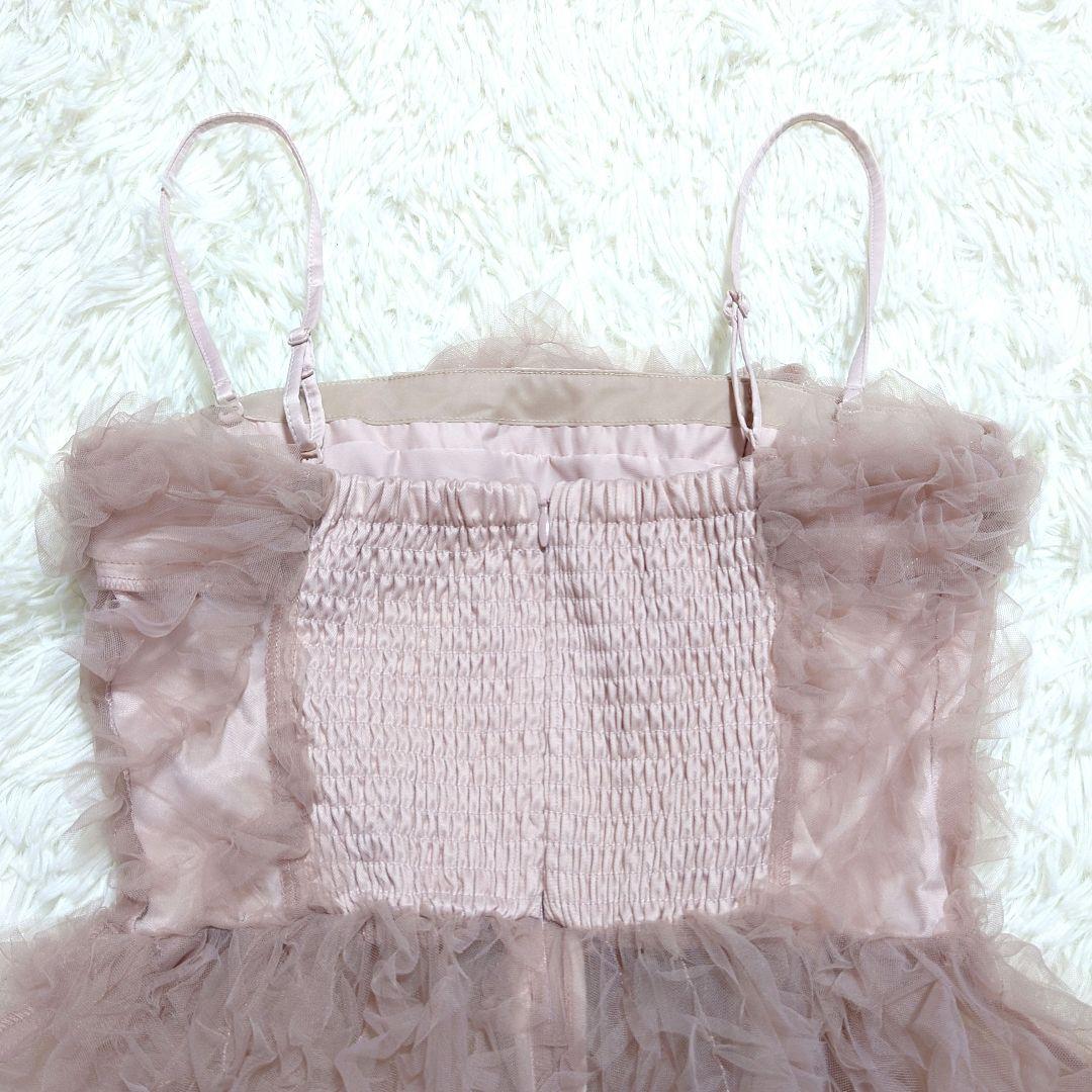 ✩美品✩ SNIDEL スナイデル チュール刺繍ベアペプラムTOPS ピンク