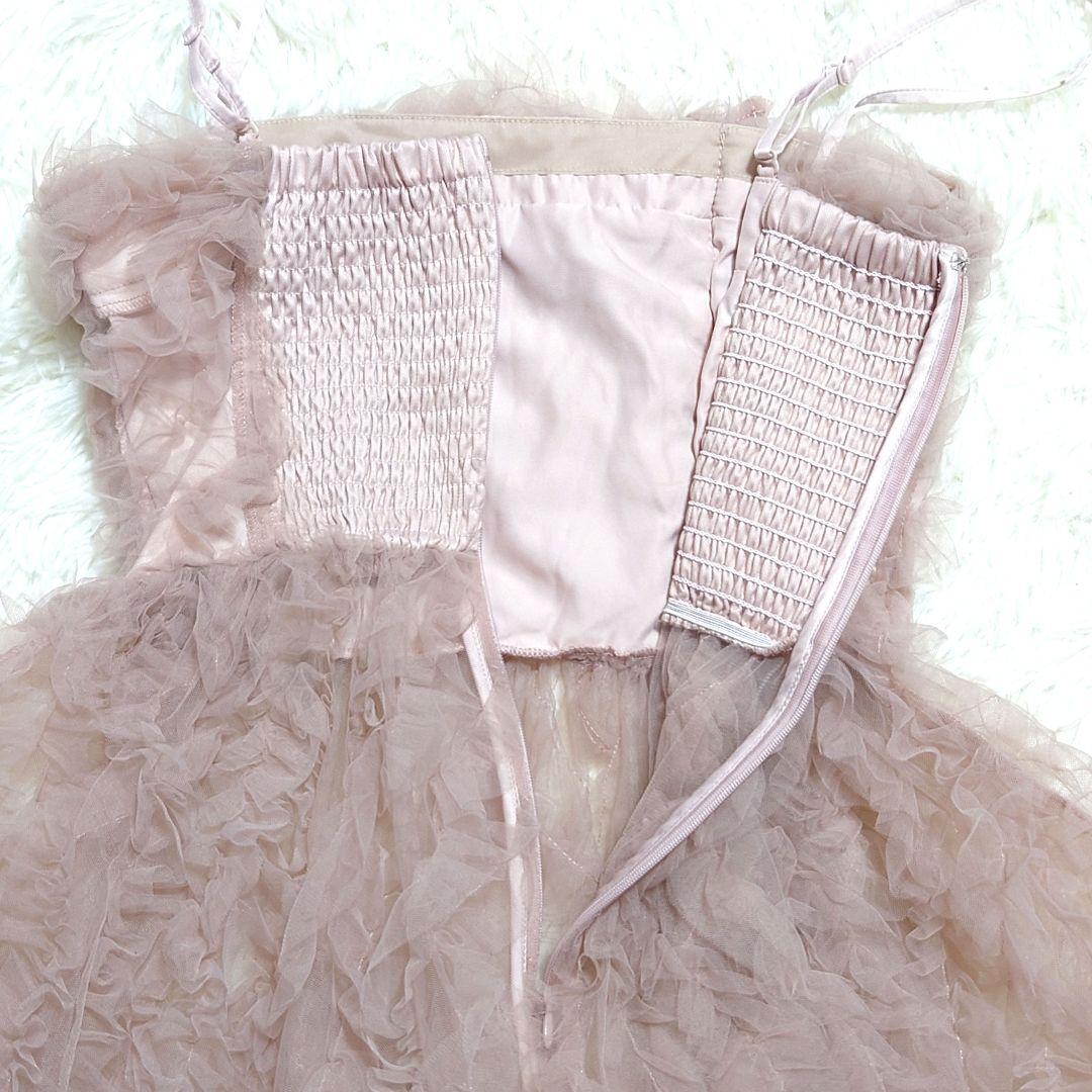 ✩美品✩ SNIDEL スナイデル チュール刺繍ベアペプラムTOPS ピンク