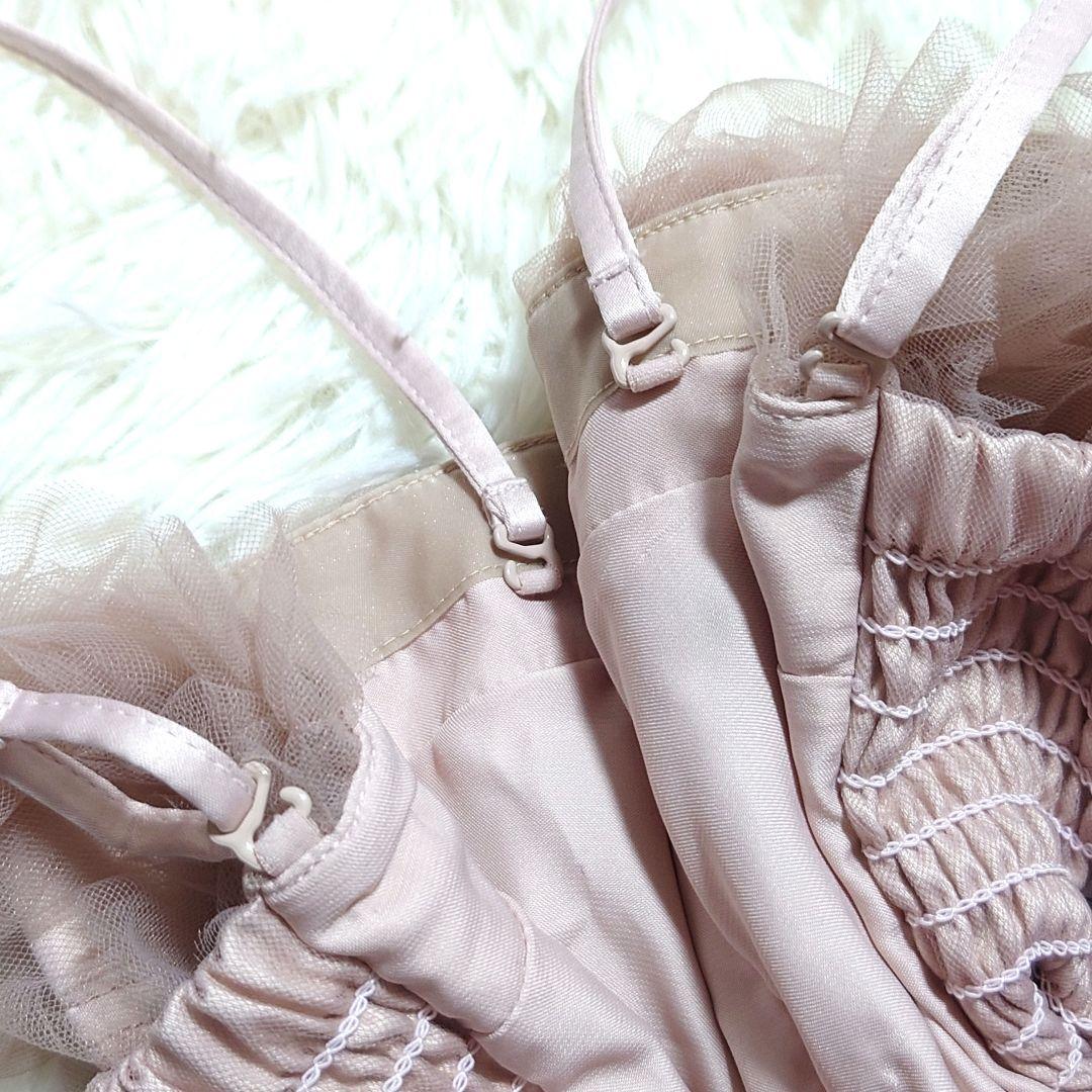 ✩美品✩ SNIDEL スナイデル チュール刺繍ベアペプラムTOPS ピンク