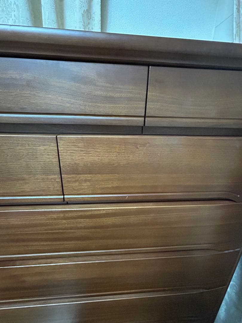 【最終値下げ】木製ブラウンチェスト タンス 7段　 縦132横105奥行45cm