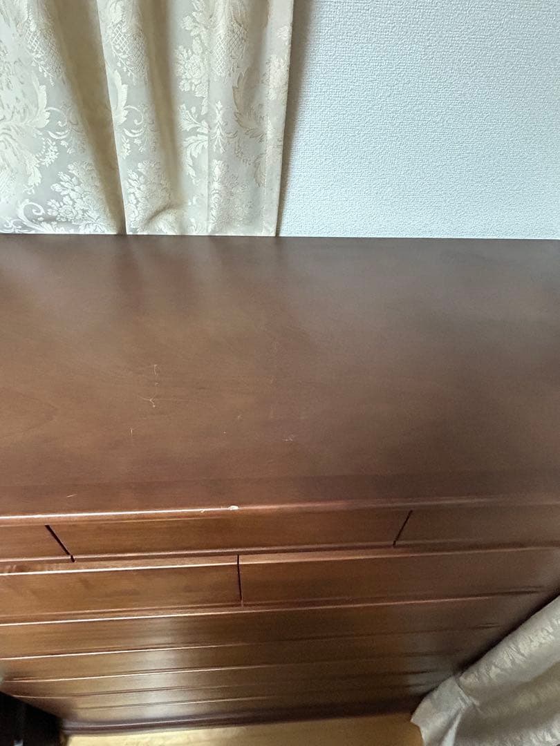 【最終値下げ】木製ブラウンチェスト タンス 7段　 縦132横105奥行45cm