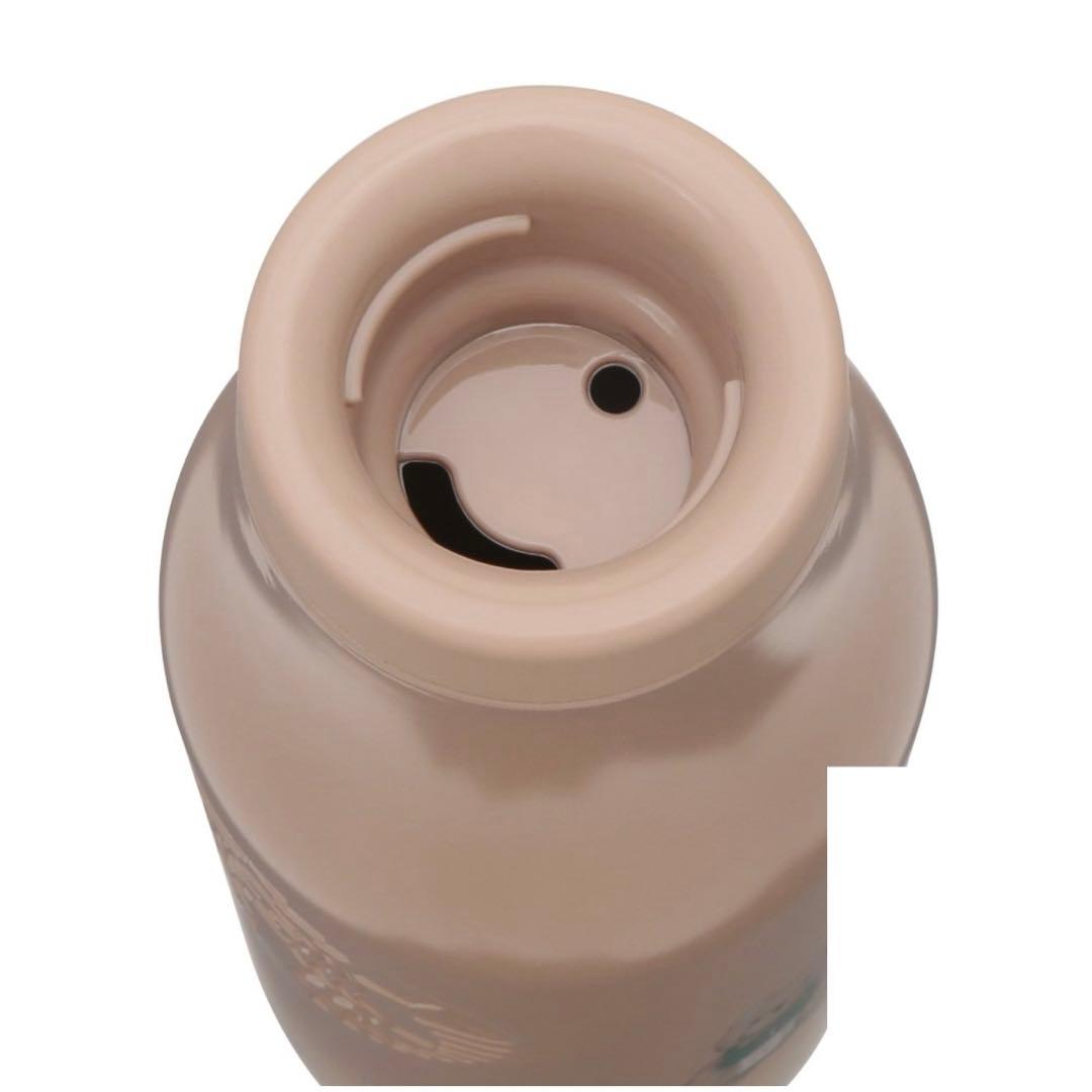 リッドカバーベアチャーム付きステンレスボトル モカベージュ 473ml