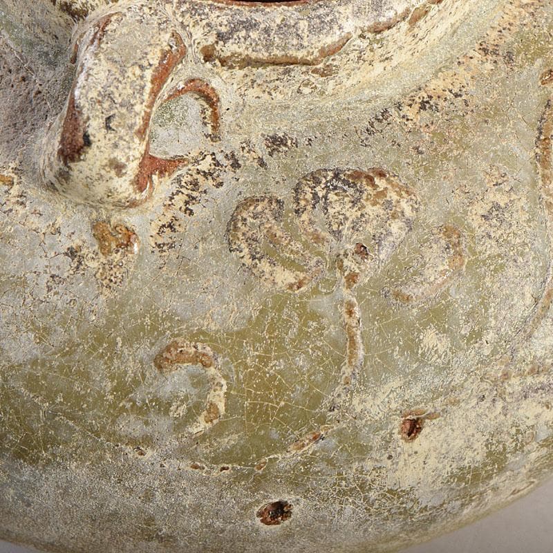 タイ古陶磁　スンコロク　宋胡録　油壷　双耳壷　時代箱　V　R8851