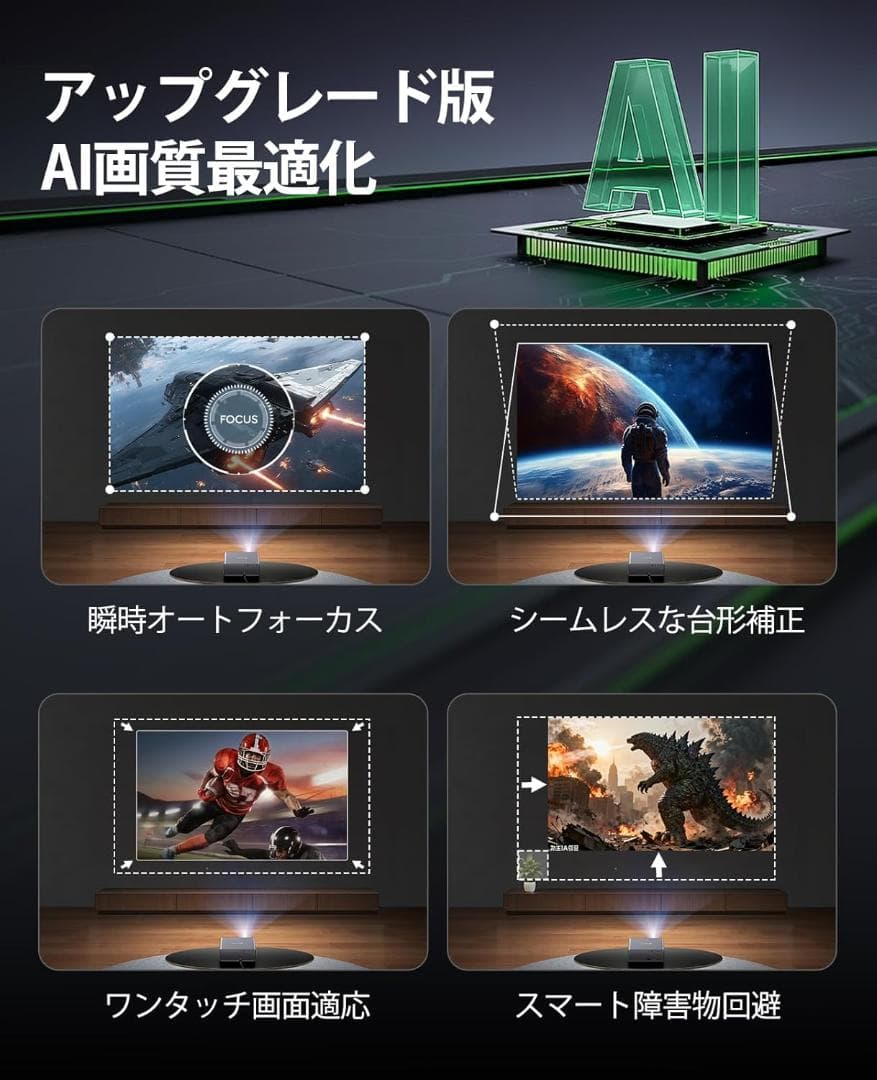 ミ*タ様 プロジェクター 4k 20WDoIby対応 1000ASNI高輝度 W