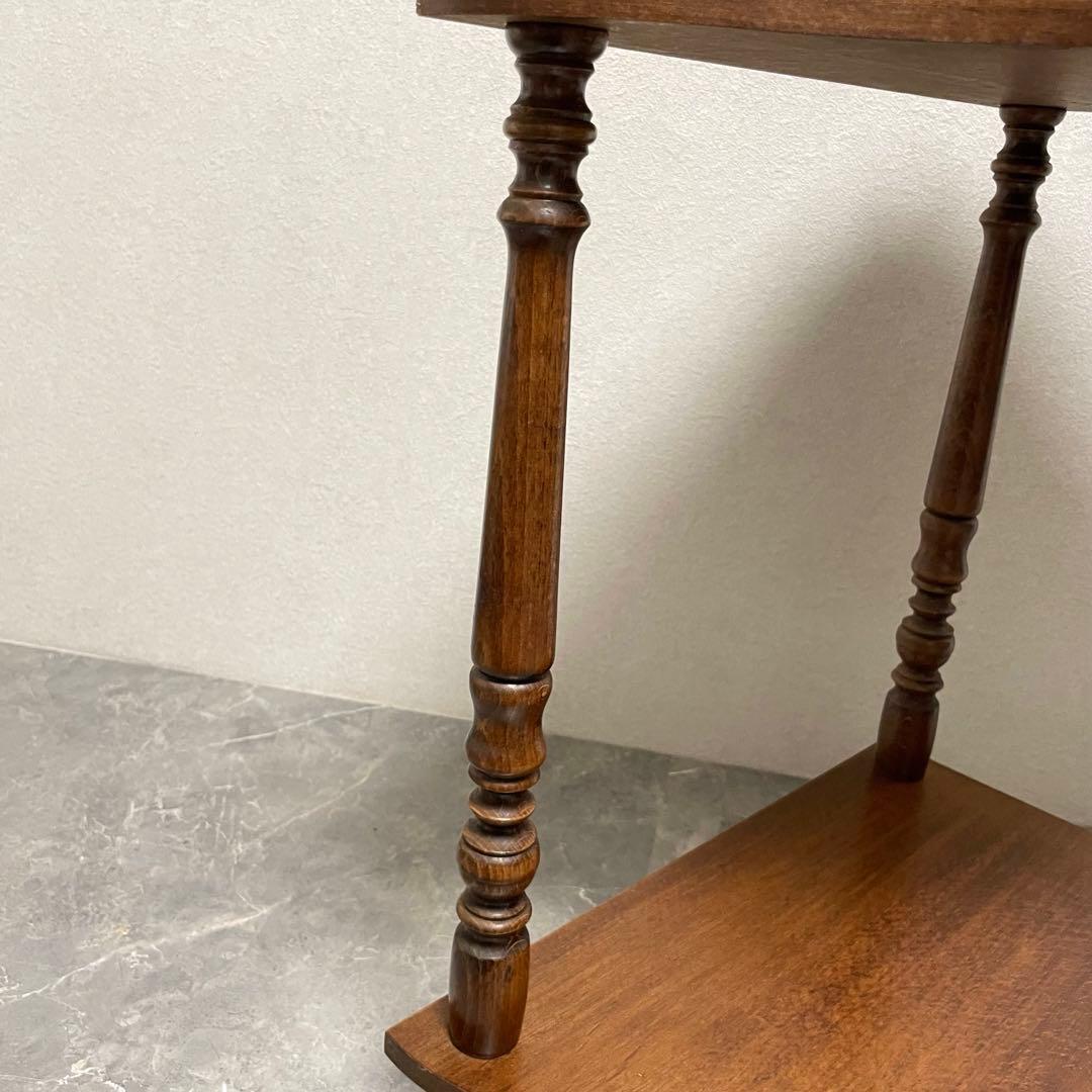 アンティーク　コーナーシェルフ 花台 飾り棚 隙間収納 コーナー収納