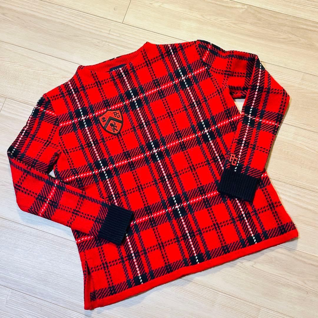 パーリーゲイツ 100%毛 暖かい セーター ニット