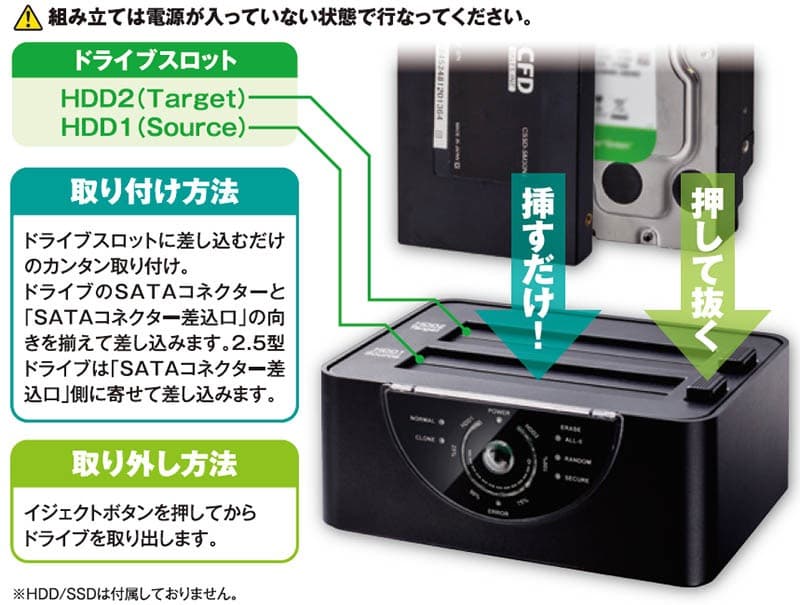 玄人志向 3.5/2.5型 SATA SSD/HDDx2 スタンド