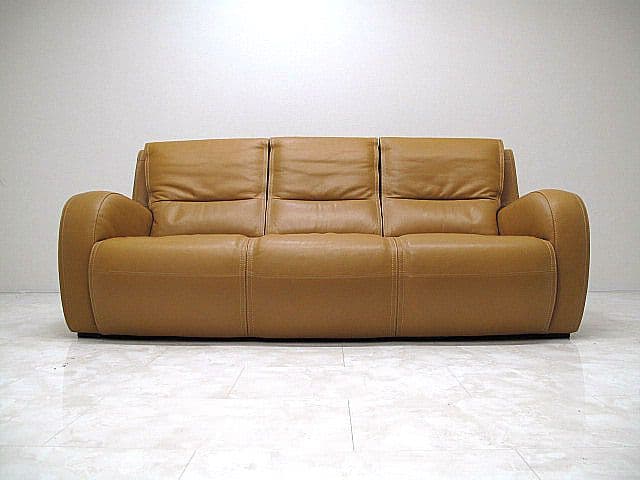 【展示品】カリモク ドマーニ「エクセルライフ」最高峰総革3人掛けソファ