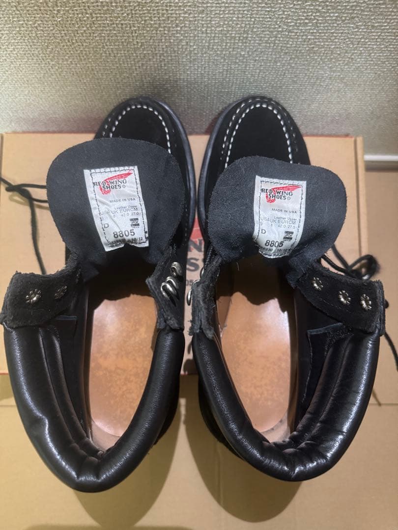 RED WING BEAMS レッドウィングビームス8805 黒スエード27.0
