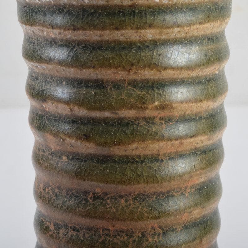 タイ古陶磁　スンコロク　宋胡録　青磁　刻神獣壷　C　9170