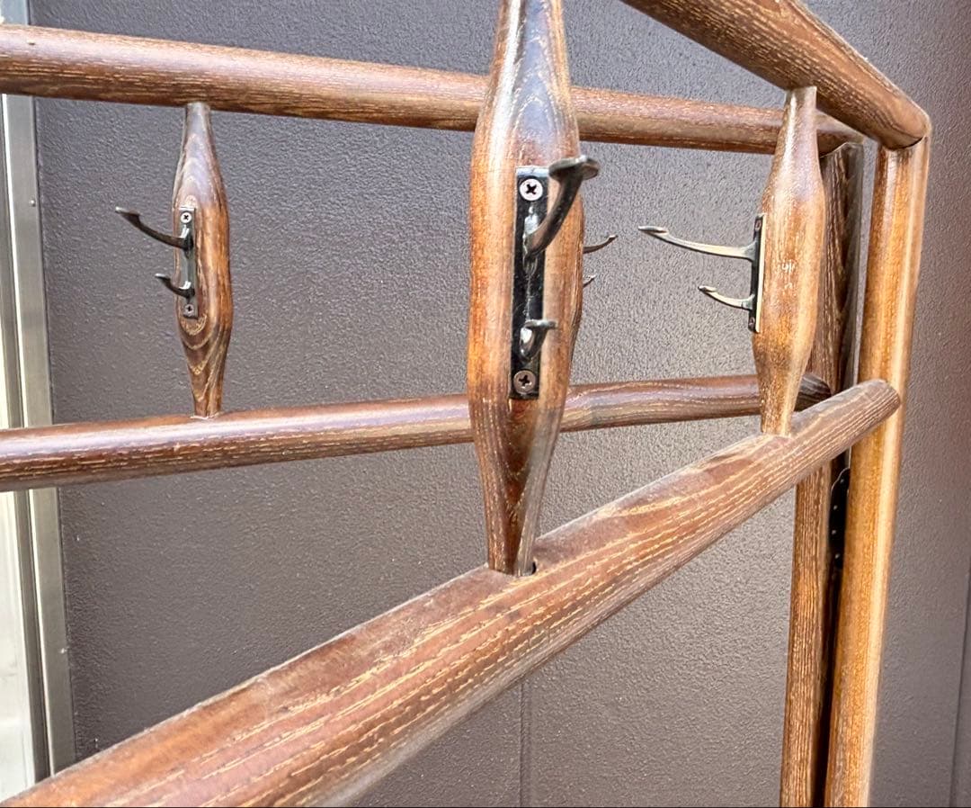 木製 衣桁 いこう 静岡特産高級家具 ヴィンテージ