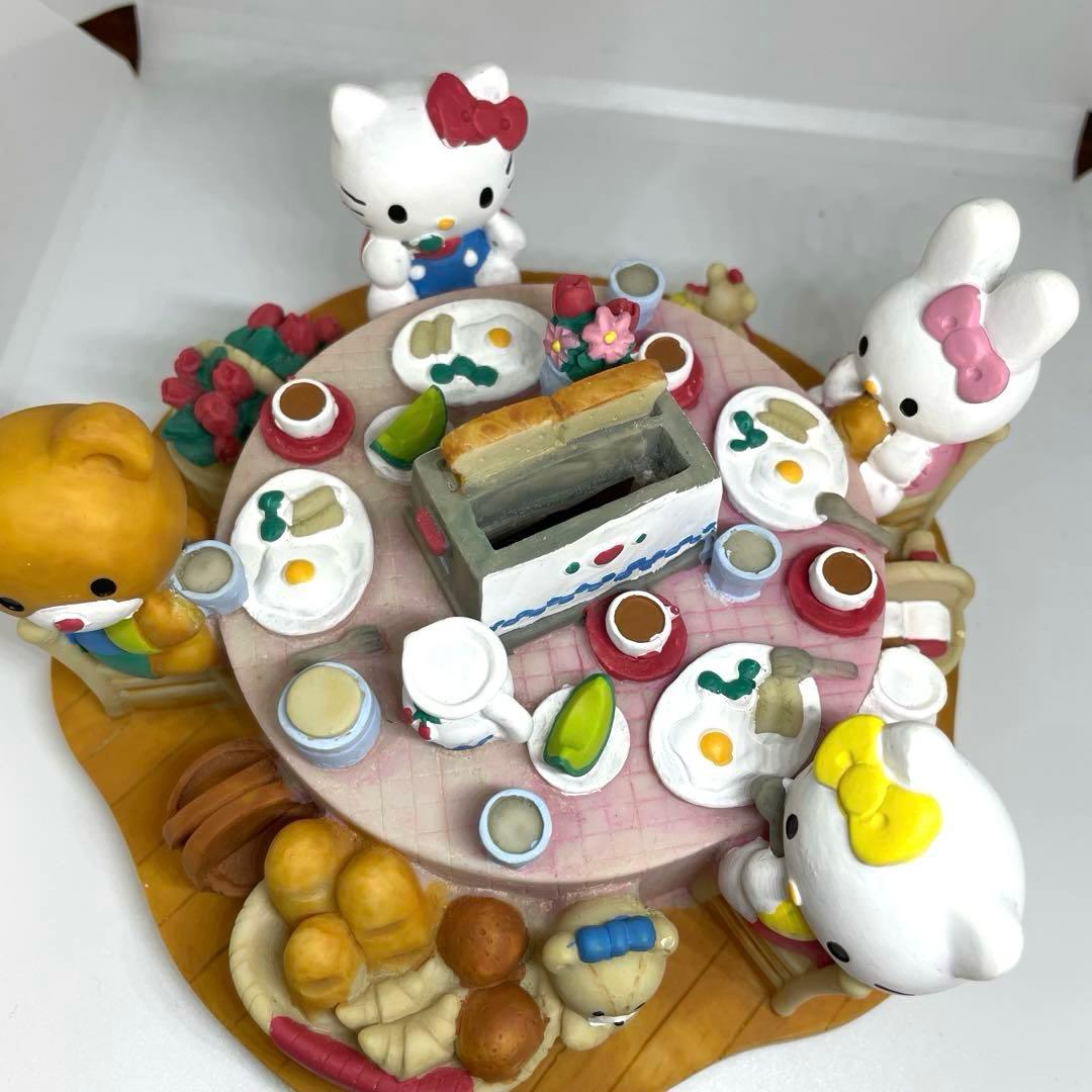 レトロ　美品　サンリオ ハローキティ みんなで朝ごはん ジオラマ風 貯金箱
