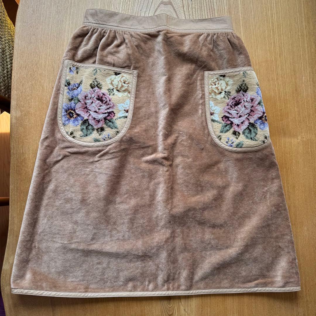 【新品未使用】Hotman ホットマン　サロンエプロン　ローズ柄　シェニール織