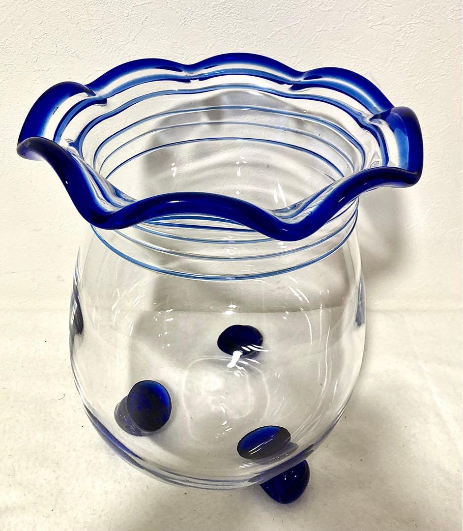 昭和 金魚鉢 アンティーク レトロ 猫脚硝子 大サイズ 珍品