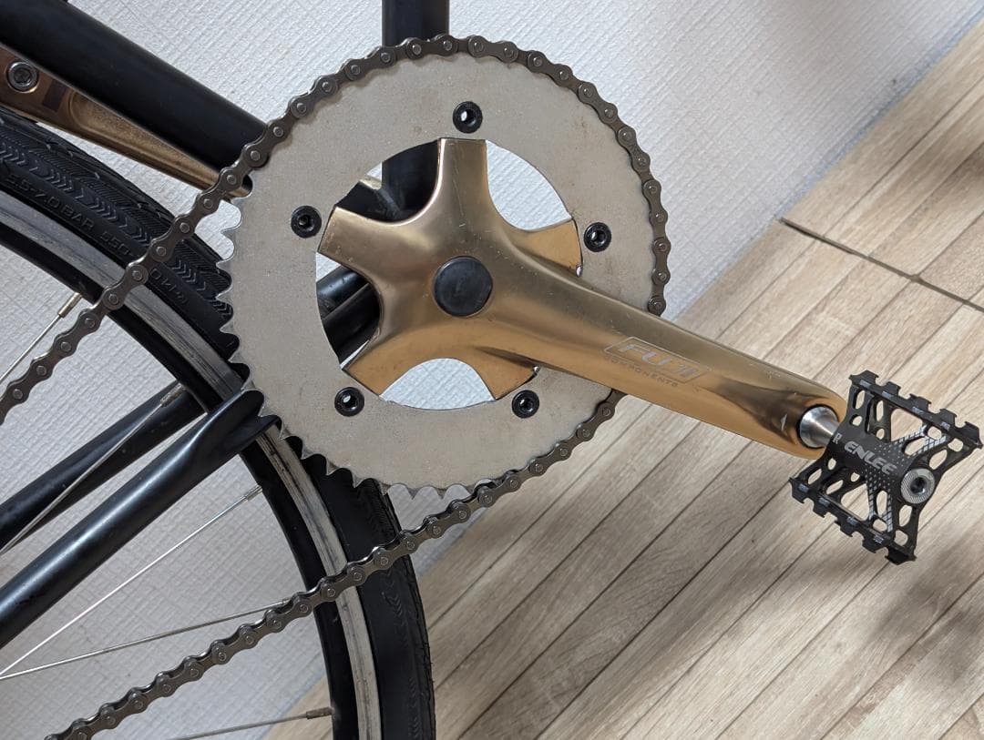 69 メンテ済! ピスト ノーブランド 黒×金