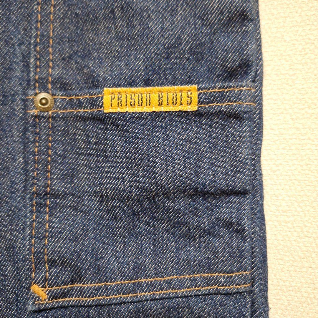 PRISON BLUES ワークジーンズ サスペンダーボタン リジッドブルー