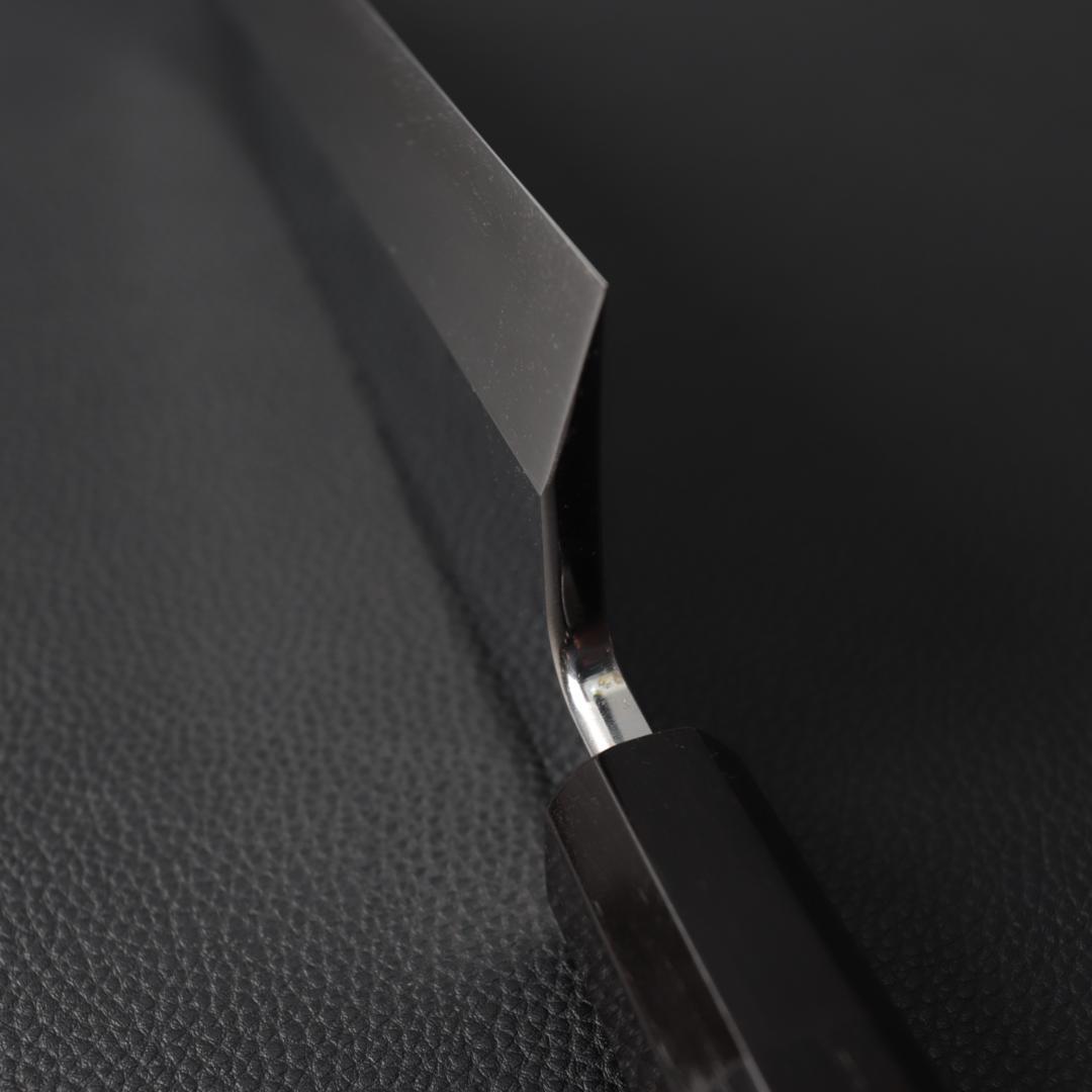 10697出刃包丁 7寸 鏡面仕上げ 刺身包丁 和包丁 黒檀黒水牛角八角柄