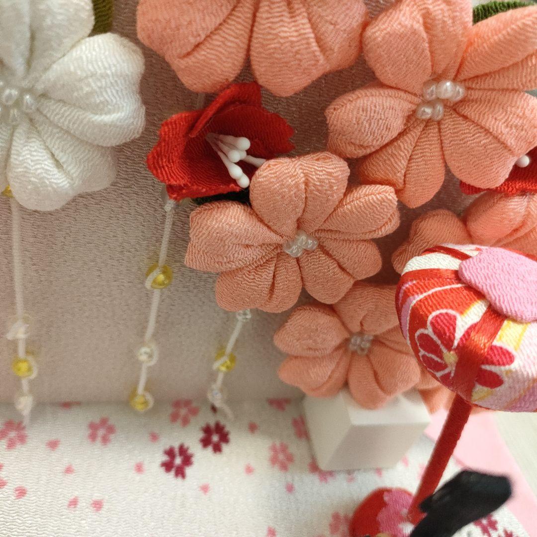 雛人形 お雛様 5人飾り初節句 ちりめん コンパクト