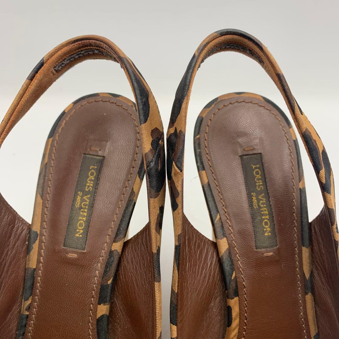 V949B ルイ ヴィトン サンダル 37 約23.5cm レオパード