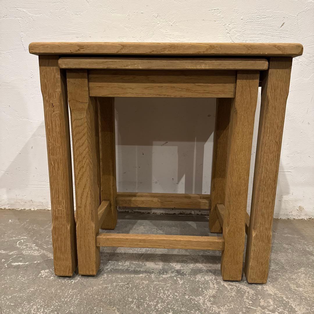 年末年始saleヴィンテージ　ネストテーブル　サイドテーブル　花台　剥離　2