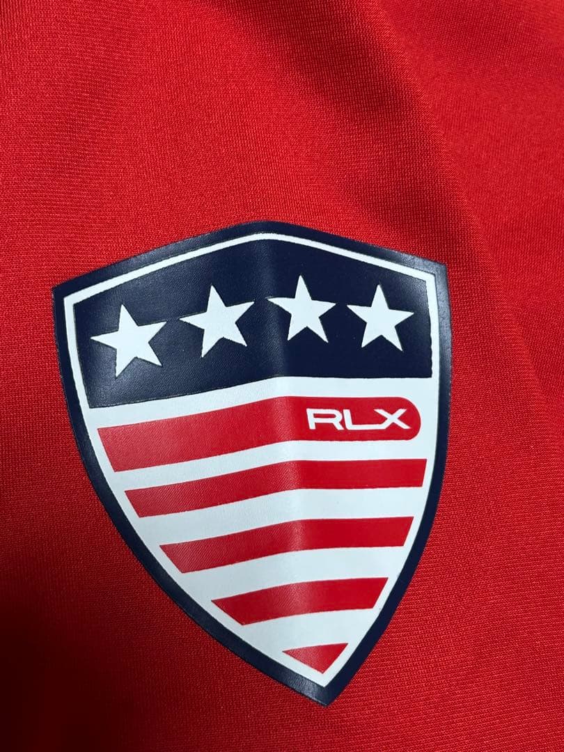 ラルフローレンRLX＊フルジップジャージジャケットBLACK✖️RED/S試着のみ