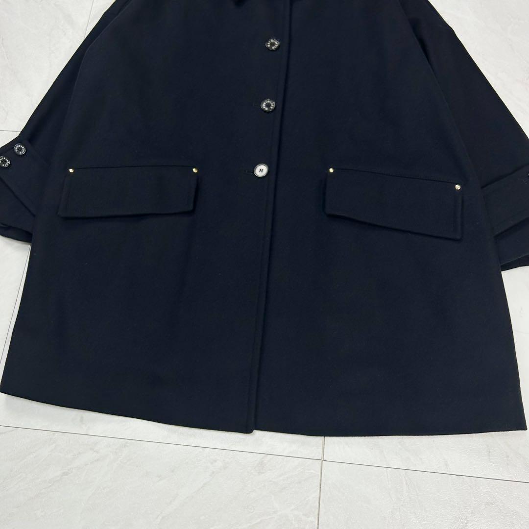 未使用に近い マッキントッシュ メルトン ウール ハンビー コート ネイビー 4