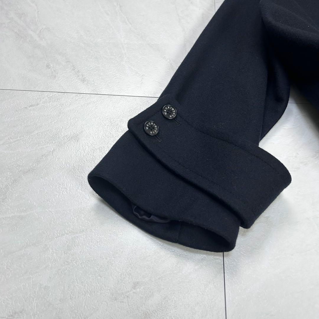 未使用に近い マッキントッシュ メルトン ウール ハンビー コート ネイビー 4