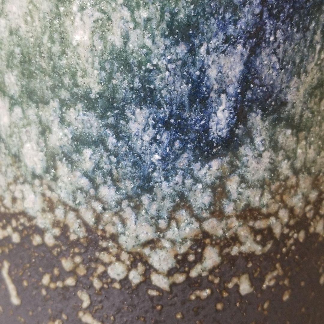 信楽焼 傘立て 青緑窯変 高さ４９cm