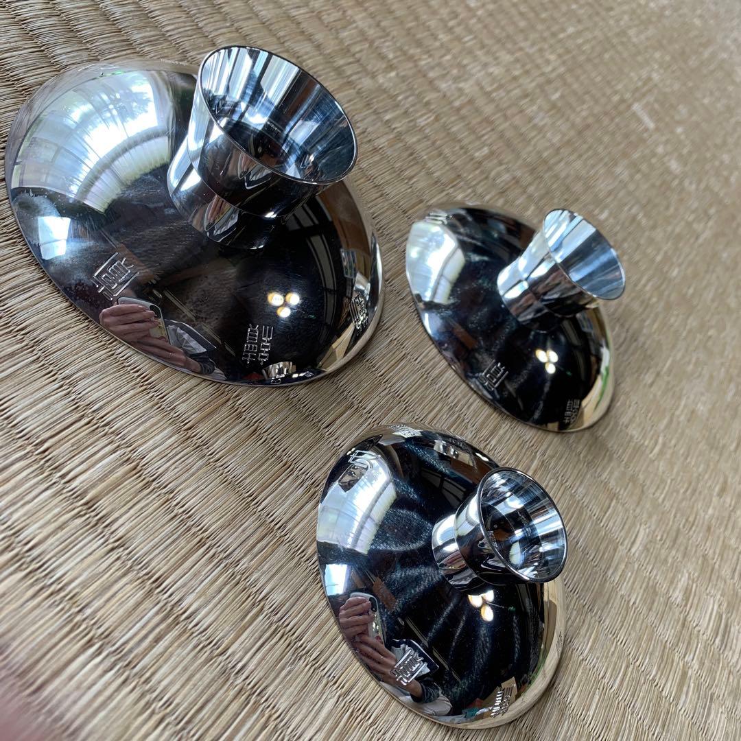 銀盃　３点セット　純銀　シルバー　大蔵省　造幣局　勤続賞　大蔵大臣