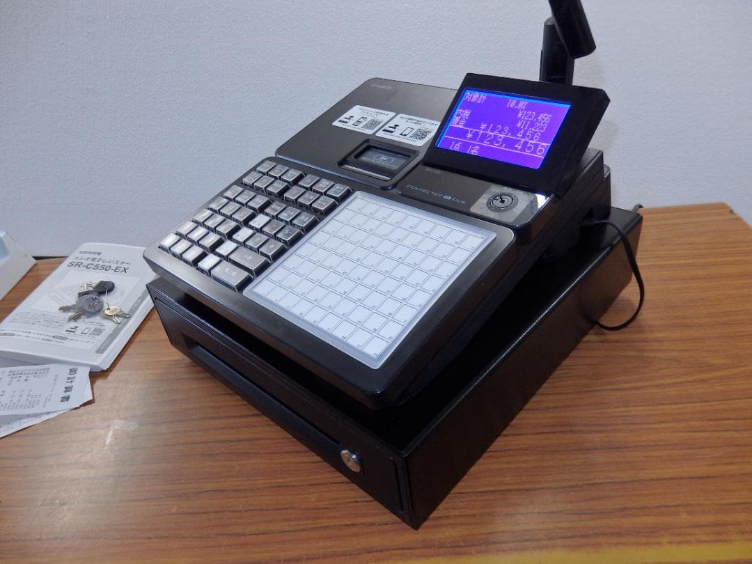 9101 設定無料 SR-C550-EX-4S CASIO レジスター 軽減税率
