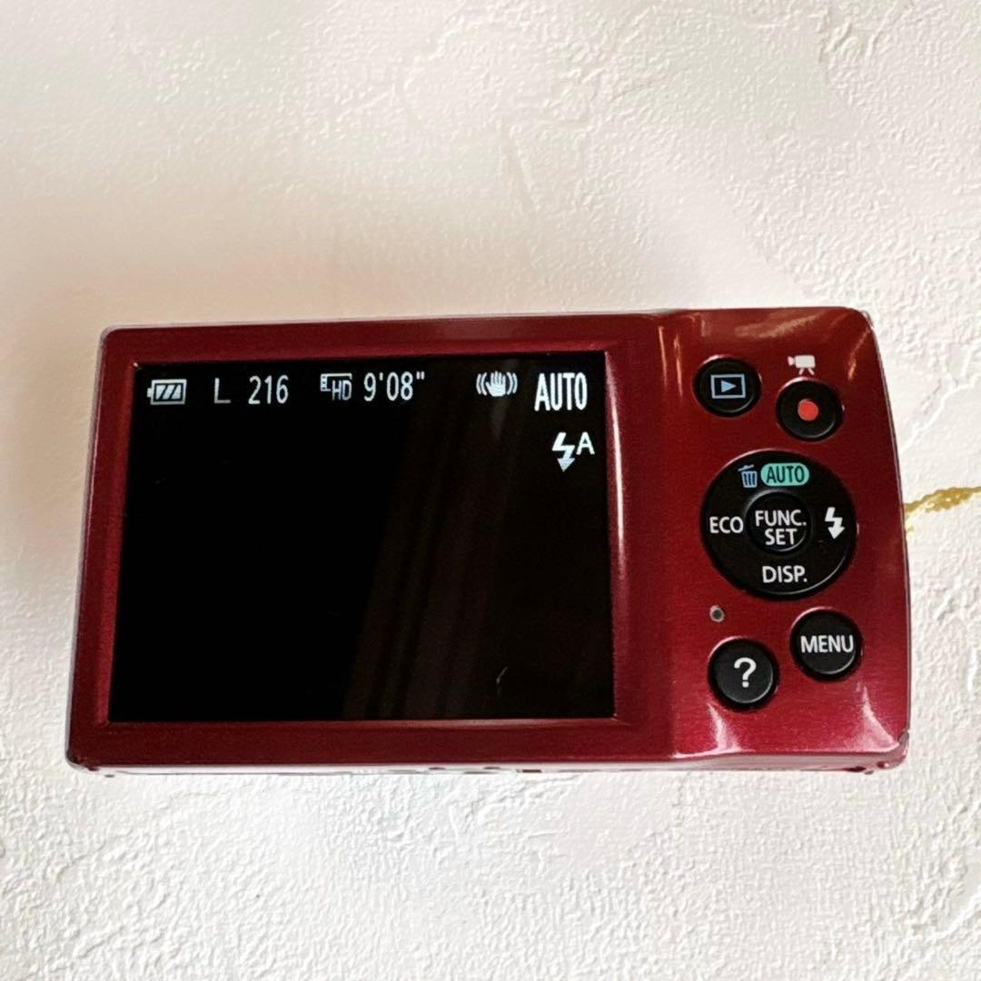 中古品　Canon キャノンIXY 130 コンパクトデジタルカメラ　レッド