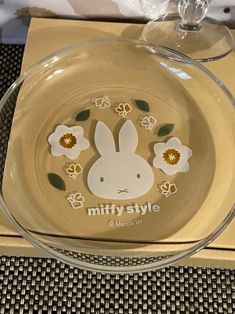 ミッフィー バースデーデザインパーティグラス・ガラスプレート・ランチョンマット