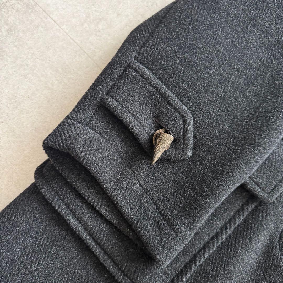 バーバリーズ　ダッフルコート　ムーアブルック　ノバチェック　グレー　L　ウール