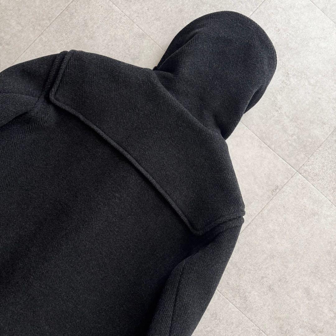 バーバリーズ　ダッフルコート　ムーアブルック　ノバチェック　グレー　L　ウール