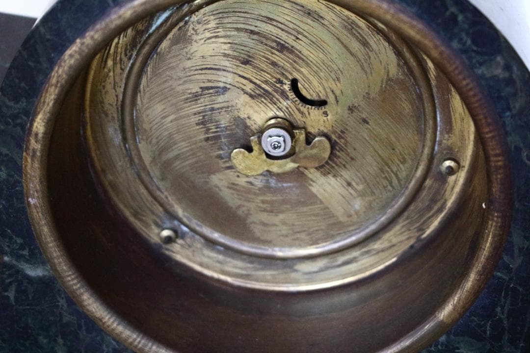 アンティーク 時計 大理石 骨董 ゼンマイ時計