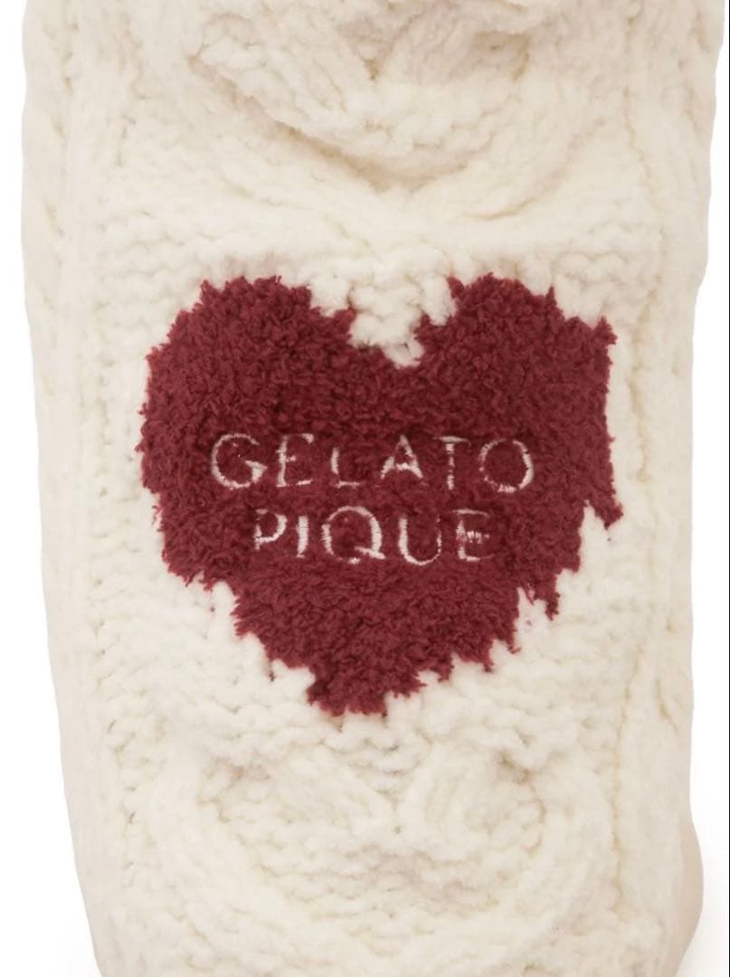 ジェラートピケ ハートアランハイネックプルオーバー L