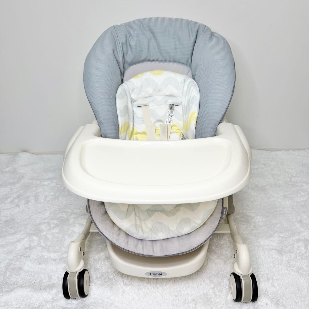 極美品 Combi ネムリラ ハイローチェア 手動 バウンサー