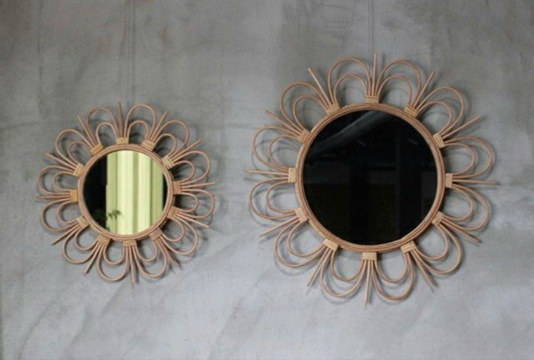 ロッタ ラタン ミラー フルール L