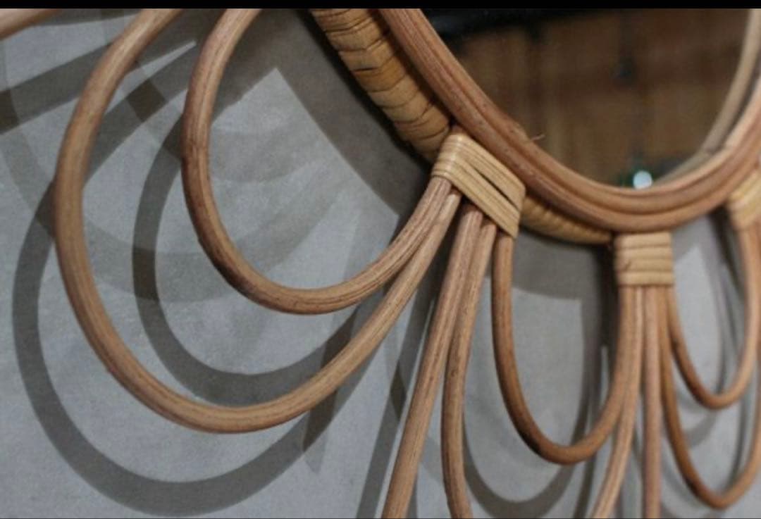 ロッタ ラタン ミラー フルール L