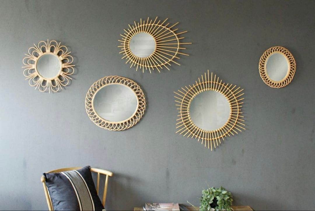 ロッタ ラタン ミラー フルール L