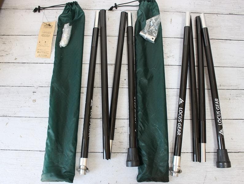 ローカスギア ソリスシル カーボンポール スノーピークのペグ付き